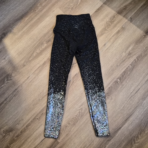 Beyond Yoga Spacedye High Waisted Alloy Ombre Black and Speckled Leggings Small - Picture 3 of 5